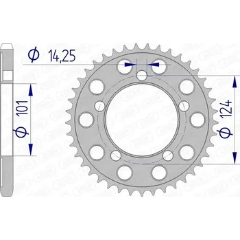 Nářadí na motocykly Hliníková zadní rozeta AFAM 72801 - 525 72801-38