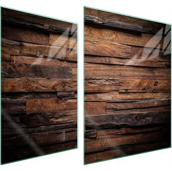 Obraz Skleněná ochranná deska na sporák 70x52 Dřevo