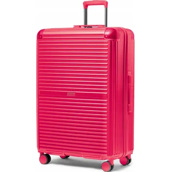 Velký Cestovní Kufr Tvrdý Hliníkové Rohy Červený PUCCINI PC034A-3