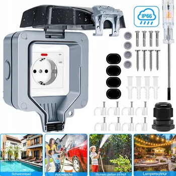 Elektrická zásuvka Elektrická Zásuvka hermetická zásuvka KNSI šedá