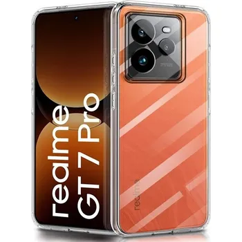 Pouzdro na mobilní telefon POUZDRO ULTRATENKÉ SLIM TPU SILIKONOVÁ GUMA PRO REALME GT 7 PRO 5G + SKLO