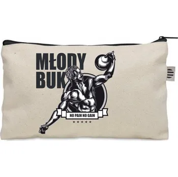 Kosmetická taška Kosmetická taštička béžová MŁODY BUK BÓG do posilovny dárek trénink KO_311