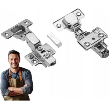 Nábytkové kování Nábytkový pant GTV SOLID PLUS polonaložený, s tlumením dovírání + vodící lišta