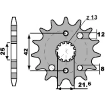 Nářadí na motocykly Ocelová standardní přední řetězová kola PBR 2080 - 530 2080.16.18NC