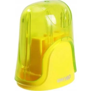 Ořezávátko Ořezávátko školní s dvěma otvory velké a malé, MODRÉ, s nádobkou