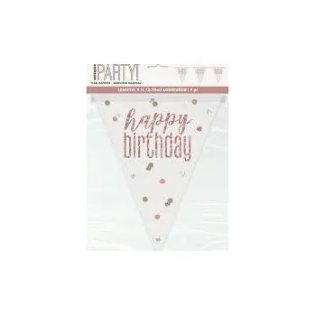 Obraz Girlanda Banner Vlajky Narozeniny Šťastné narozeniny 274 cm Party dekorace