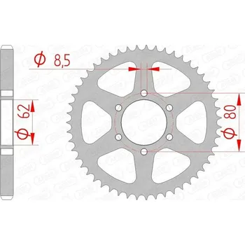 Nářadí na motocykly Ocelové standardní zadní kolo AFAM 12208 - 428 12208-54