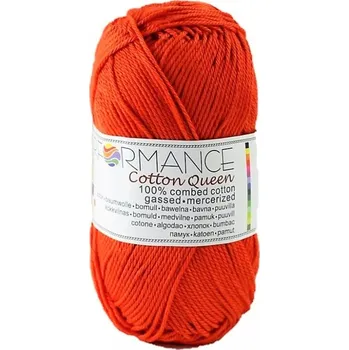 Příze Bavlněná příze Cotton Queen 100% oranžová