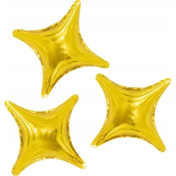 Balónek Balónky Hvězdy zlaté 26 cm 3 ks malé na svatba