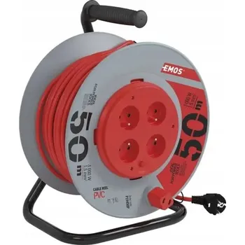 Prodlužovací kabel Prodlužovací Kabel na bubnu Emos 50 m, 4 ks, černý