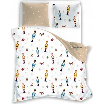 Povlečení POVLEČENÍ bavlněné VÁNOČNÍ 220x200 + 2x 70x80 sada 3 dílná