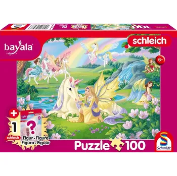 Puzzle SCHMIDT Bayala Magičtí jednorožci + figurka Schleich 100 dílků