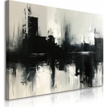 Obraz OBRAZ NA PLÁTNĚ ČERNÝ ABSTRAKTNÍ VZOR DO OBÝVACÍHO POKOJE LOŽNICE 70x50