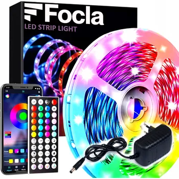 LED páska LED pásek RGB 5m 5050 12V DÁLKOVÝ OVLADAČ APLIKACE - 30 LED/m Velmi silné lepidlo