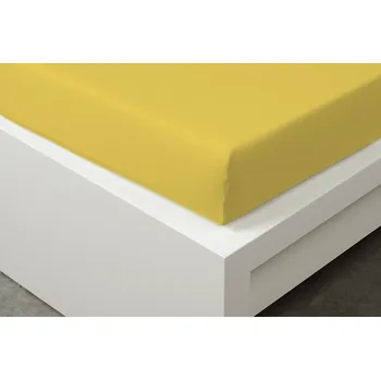 Prostěradlo Tibex Prostěradlo JERSEY citronová 180 x 200 cm