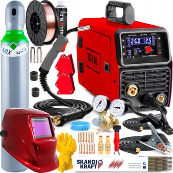 Svářečka INVERTOROVÁ SVÁŘEČKA IDEAL TECNO MIG 202 LED MMA TIG FLUX ALU IGBT SYNERGIE