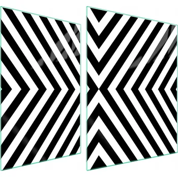 Obraz Skleněná ochranná deska na sporák 70x52 Proužky