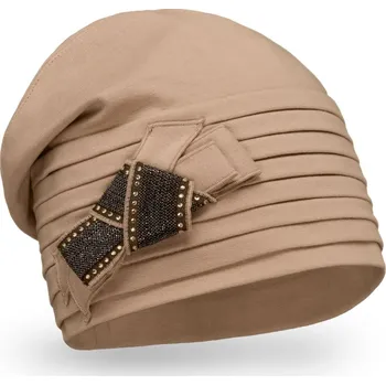 Čepice Dámská bavlněná čepice Krumlovanka W-0855/284 béžová