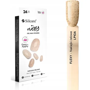 Silcare Gelové nálepky na nehty brokátová broskev 24 ks