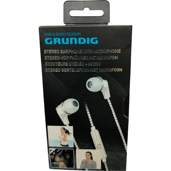 Sluchátka In-ear sluchátka s mikrofonem Grundig