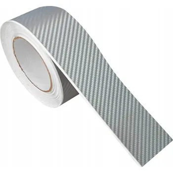 Tapeta Ozdobná Páska Samolepicí Karbon Stříbrná Fólie Změna Vzhledu Nábytku DIY