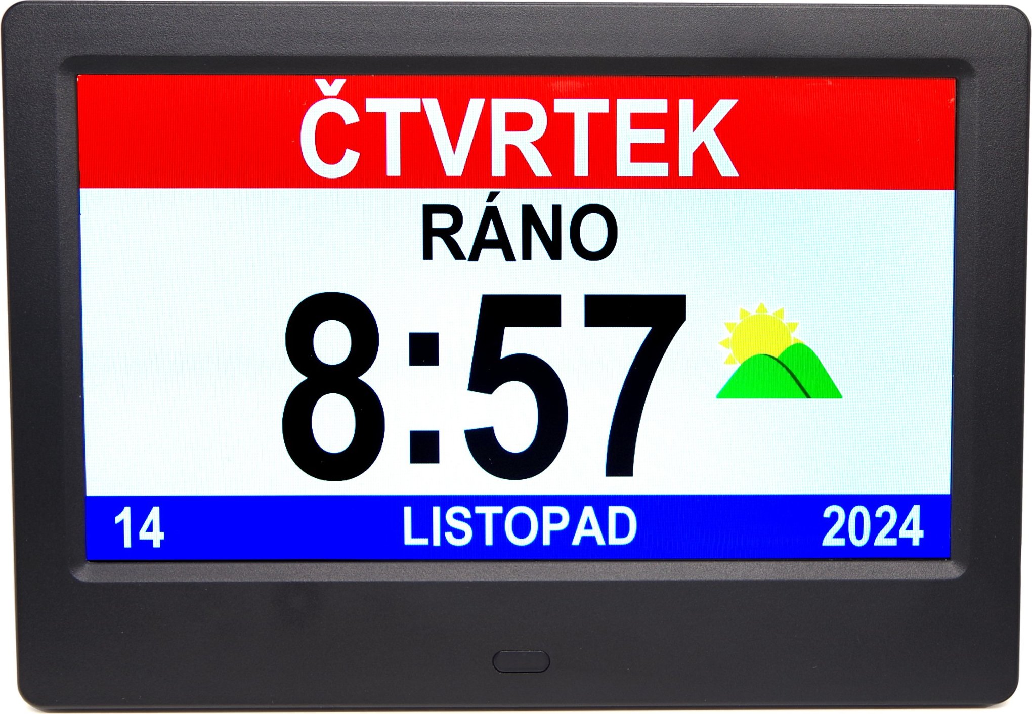 Airbi NOTE - hodiny s kalendářem, textovými upozorněními a fotorámečkem BI1070