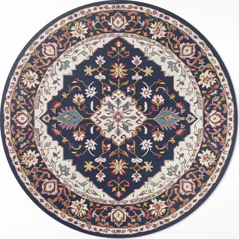 Koberec Kulatý Koberec Vinyl PVC průměr 70 cm Elegantní turecký dekorativní vintage vzor