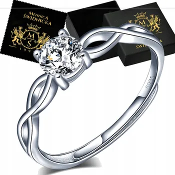 Prsten Stříbrný 925 Dámský Nastavitelný Prstýnek Dárek