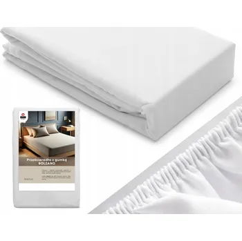 Prostěradlo Prostěradlo 60x120 s gumou BAVLNĚNÝ SATÉN jednobarevné Bolzano BÍLÉ