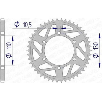Nářadí na motocykly Hliníková zadní rozeta AFAM 13814 - 520 13814-50