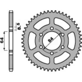 Nářadí na motocykly Ocelová standardní zadní řetězová kola PBR 809 - 428 809.53.C45