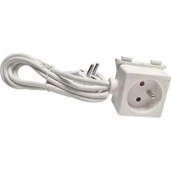 Napájecí kabel Prodlužovací Kabel s uzemněním, 1 zásuvka, 1,8 m, bílý