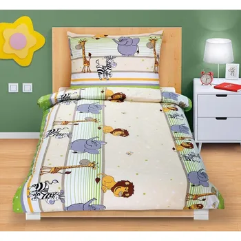 Povlečení Bellatex Safari bavlněné povlečení 140 x 200, 70 x 90 cm zip