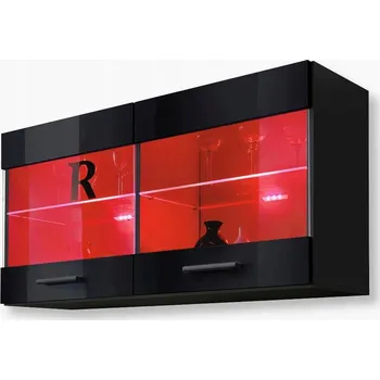 Knihovna Černá vitrína 50 x 100 x 27,2 cm Komodee