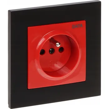 Elektrická zásuvka Černá Elektrická Zásuvka Elektro-Plast