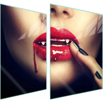 Obraz Skleněná ochranná deska na sporák 70x52 Ústa