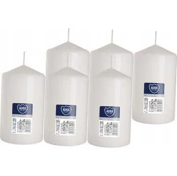 Svíčka Tradiční parafínová svíčka bez vůně Bispol 6 ks