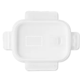 Dóza na potraviny REINA. Hermetický box 600 mL 10 Lid, 50 x 30 Tampontisk, 1 barva