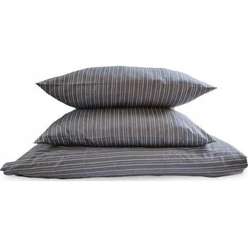 Povlečení Povlečení saténové 160x200 grafitové tenisové pruhy jedle