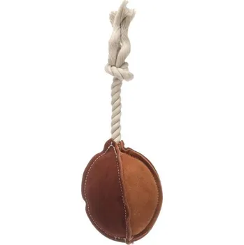 Hračka pro psa Hračka kůže+provaz Swa rugby 32 cm Flamingo