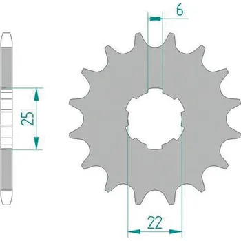 Nářadí na motocykly Ocelová standardní přední řetězová kola AFAM 20100 - 420 20100-14