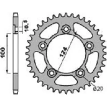 Nářadí na motocykly PBR Racing hliníková ultralehká zadní eloxovaná řetězová kola 4444 - 520 4444.46.LD
