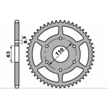 Nářadí na motocykly PBR Racing hliníková ultralehká tvrdě eloxovaná zadní řetězová kola 4675 - 520 4675.43.LD