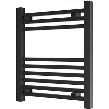 Radiátor KOUPELNOVÝ RADIÁTOR ČERNÝ ŽEBŘÍKOVÝ 60x50 cm MODERNÍ OTOPNÉ TĚLESO BERGEN