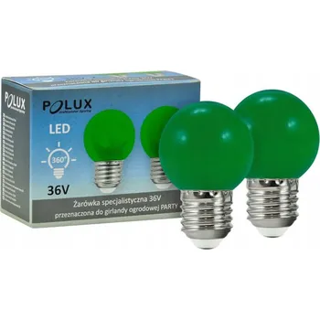 Žárovka Dekorativní žárovky Polux E27 0,5W 2 kusy zelené