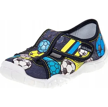 Chlapecké bačkory Viggami dětské papuče na suchý zip, modré, velikost 31
