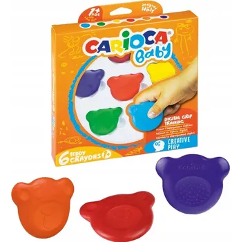 Pastelka PASTELKY pro MALÉ MEDVÍDKY Sada 6 Kusů CARIOCA PASTELKY Dětské VOSKOVÉ