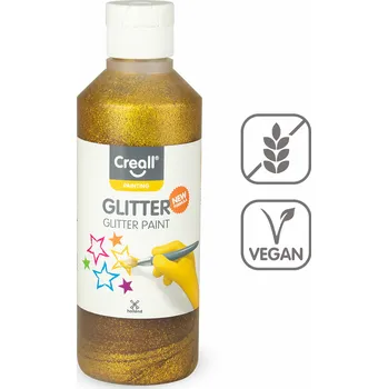 Speciální výtvarná barva Creall barva Glitter, 250 ml, zlatá