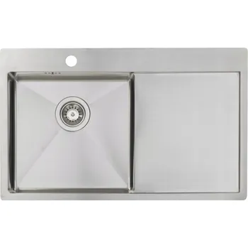Granitový dřez Jednokomorový dřez Alveus ocel stříbrný
