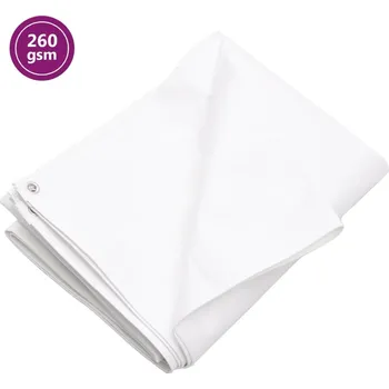 Krycí plachta vidaXL Plachta 260 g/m² 8 x 12 m bílá HDPE
